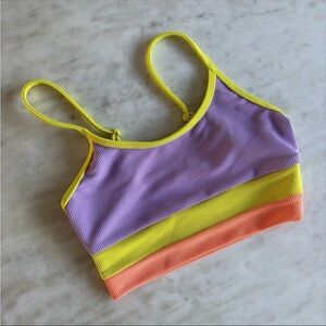 Beach Riot color block sports bra (or swim top) - size XS